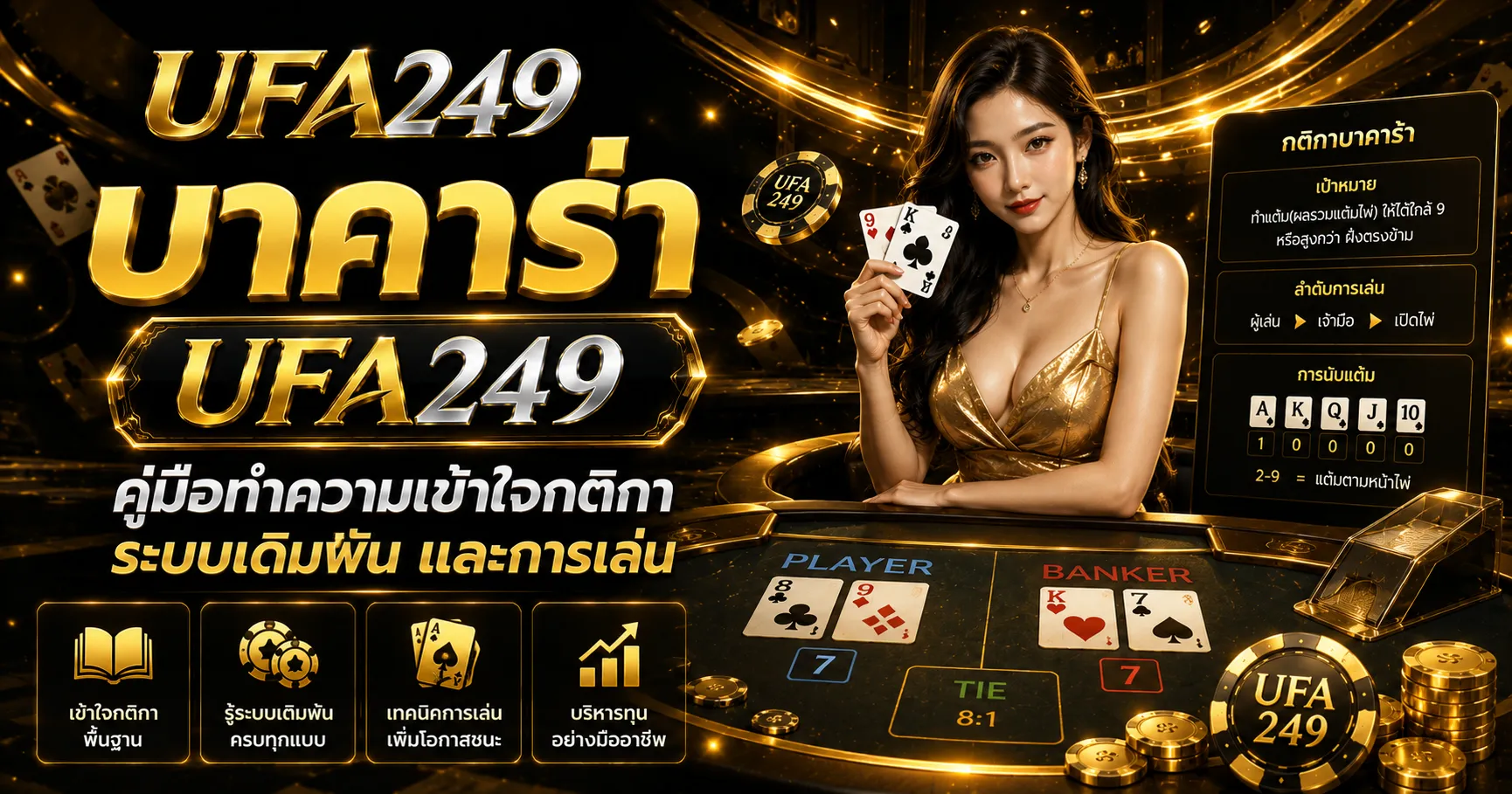 บาคาร่า UFA249 คู่มือทำความเข้าใจกติกา ระบบเดิมพัน และการเล่น